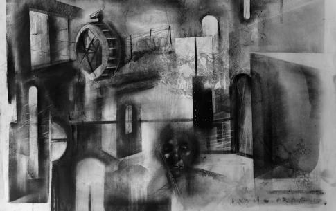 Sara Hassan Khani - Her (series), Charcoal on Paper