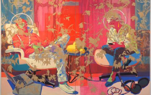 Tir na Nog, Oil on wood, 54” x 78” 2024