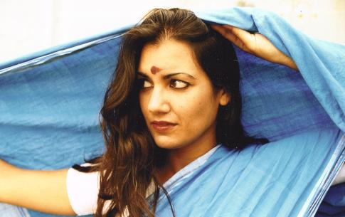 Shyamala Moorty in traditional attire.