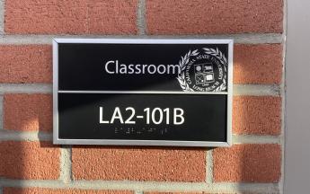 classroom LA2-101B sign