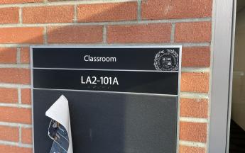 classroom LA2-101A sign