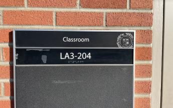 classroom LA3-204 sign