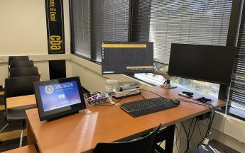 control center and desktop for professor