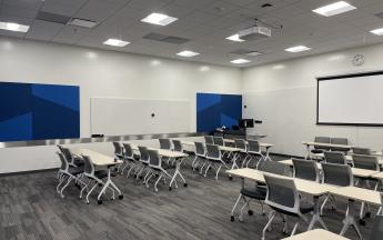 lecture styled seating arrangement