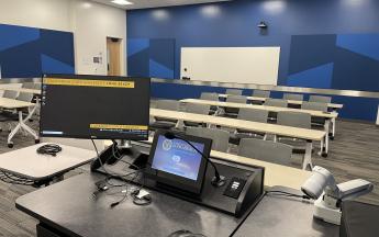 main control center and desktop for professor