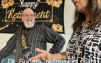 man and woman giving speech