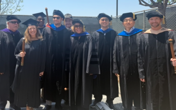 Professors at Ceremony 2 line up