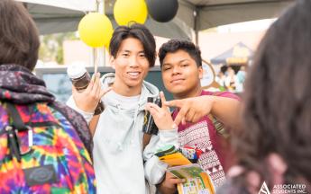 2018 TechDay Students showing cool TechDay swag