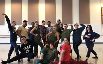 Dance Collaborative students pose in studio