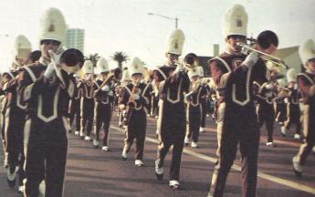 The 49er Marching Band ended the Homecoming parade on a high note 