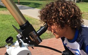 viewing the sun safely through a solar telescope