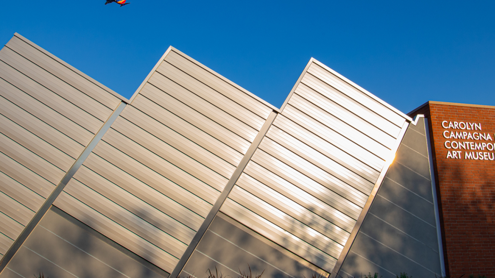 Carolyn Campagna Kleefeld Contemporary Art Museum exterior taken from Patron's Plaza. Photo by Tatiana Mata