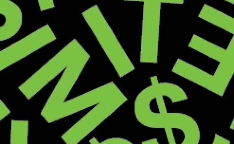 Green letters on black background