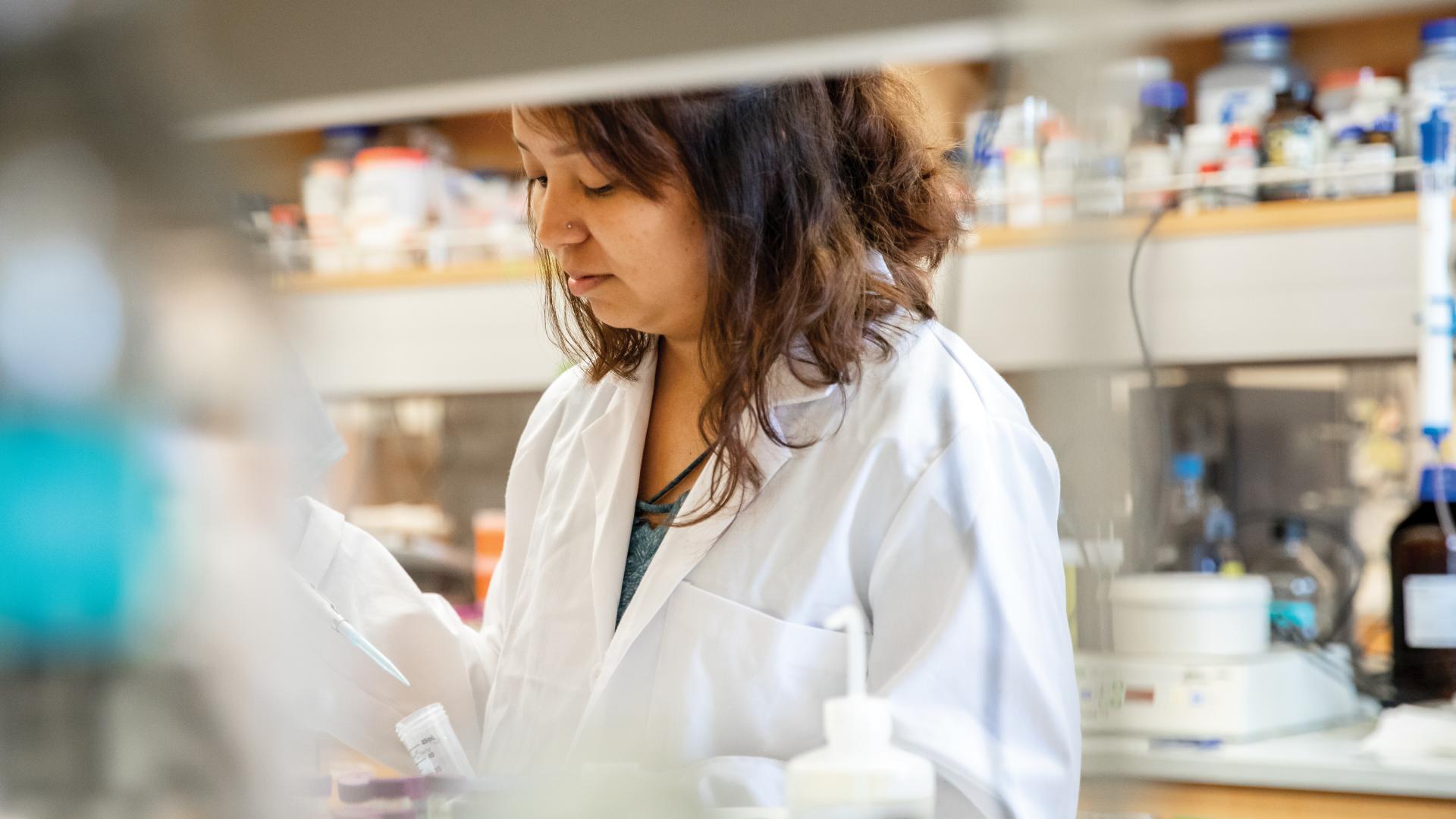 CSULB researcher at a laboratory