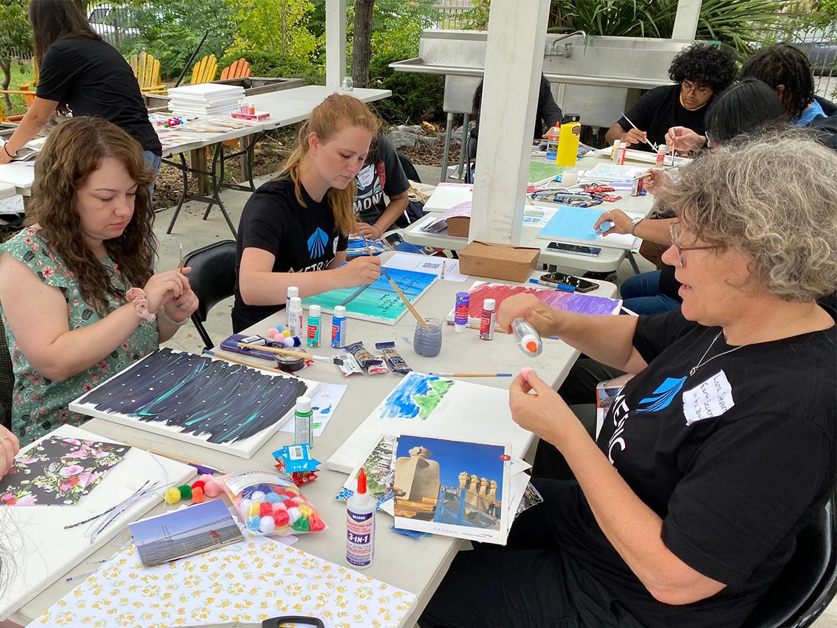 participants creating vision boards