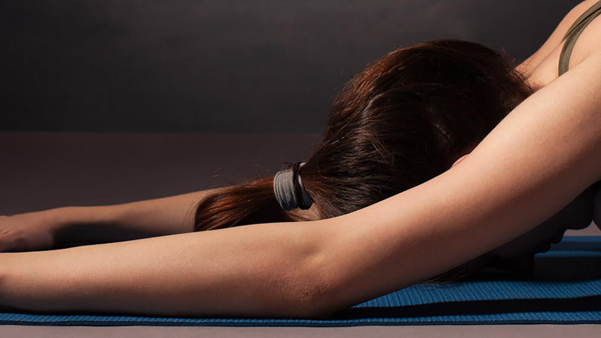 Stretching woman