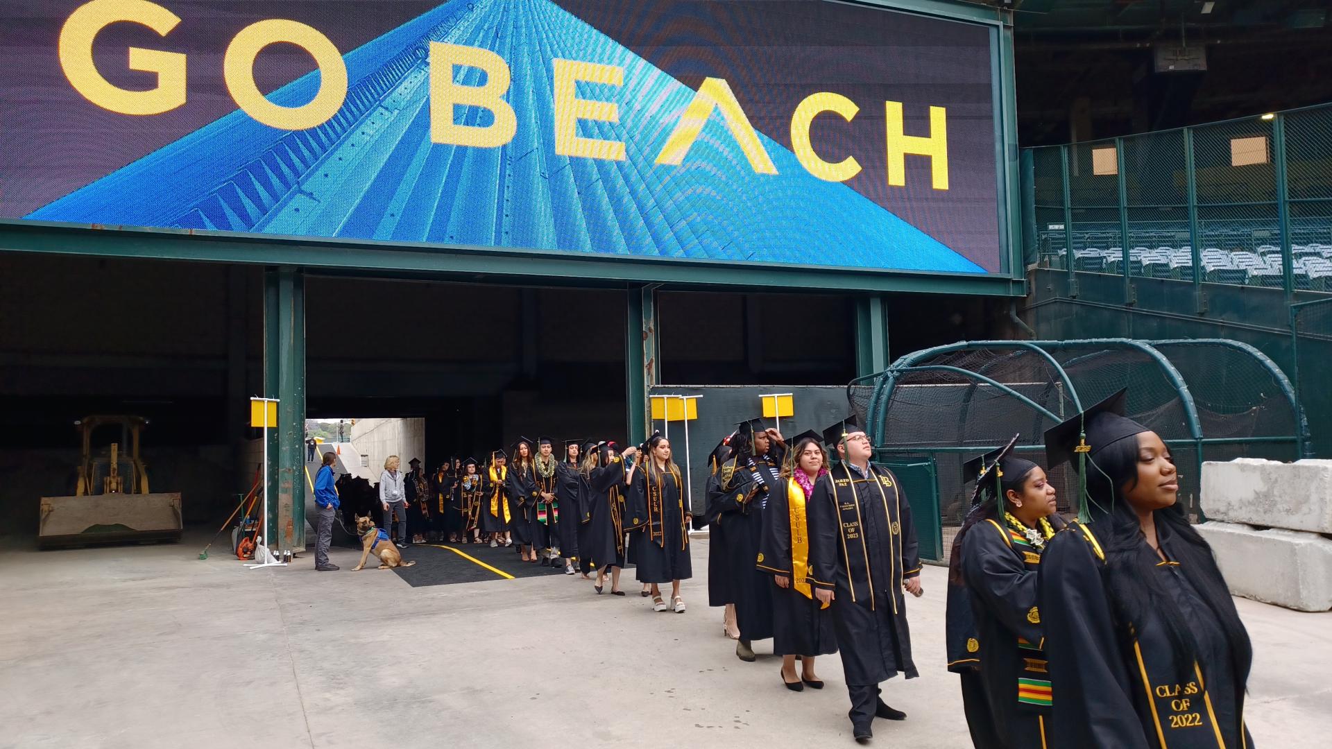 students entering angel stadium