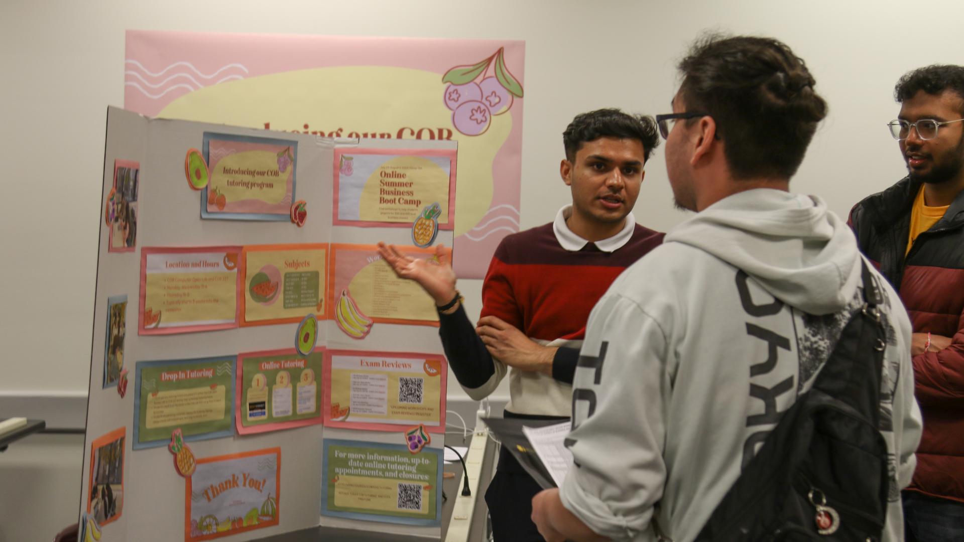 College of Business Center for Student Success tutoring teaching students about different tutoring initiatives