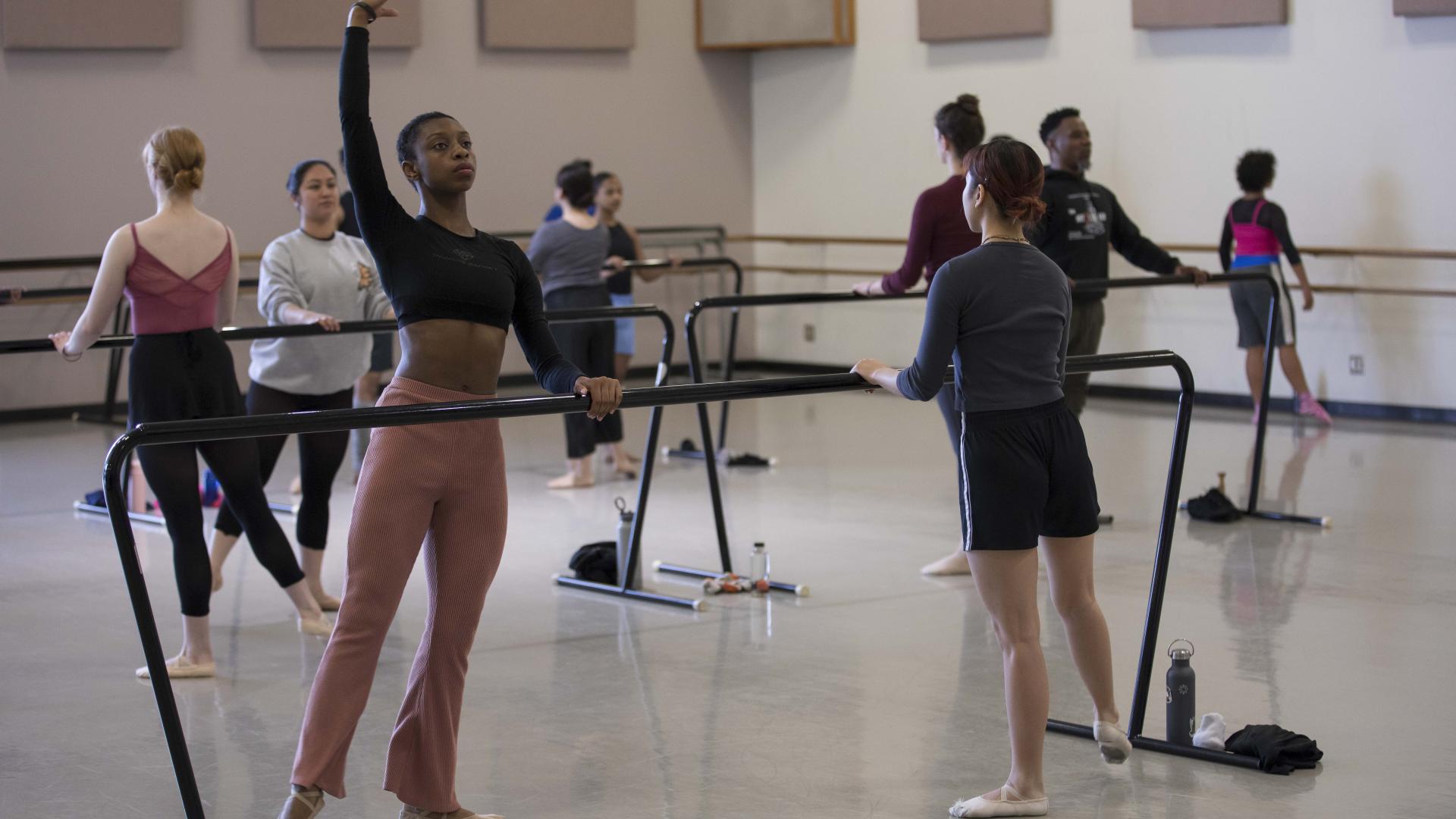 Students dance in a Dance Center Studio