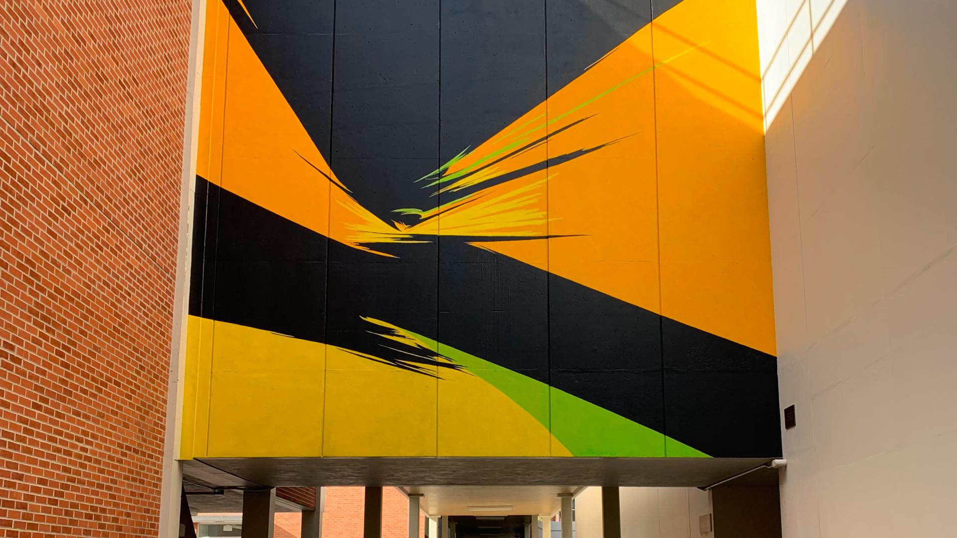 Outdoor sculpture by artist Letendre