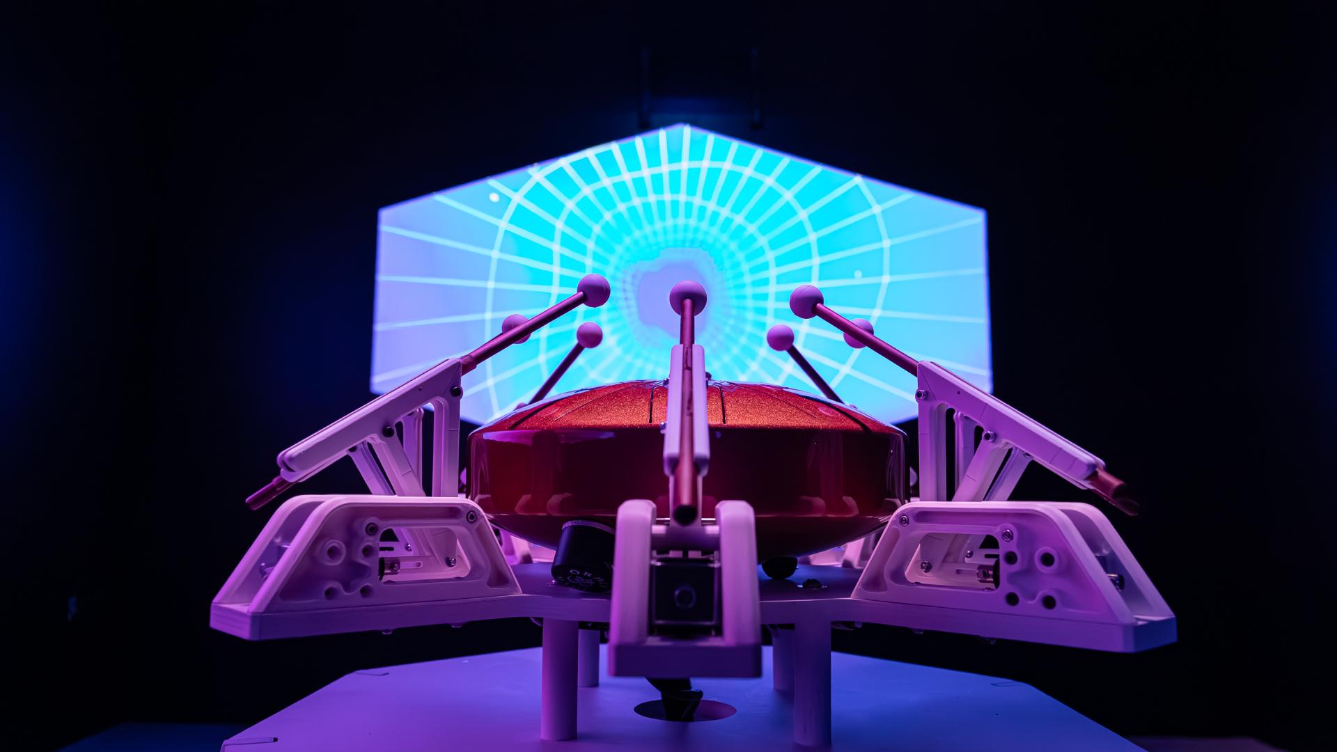 Cosmic Bloom multimedia art exhibition installation detail