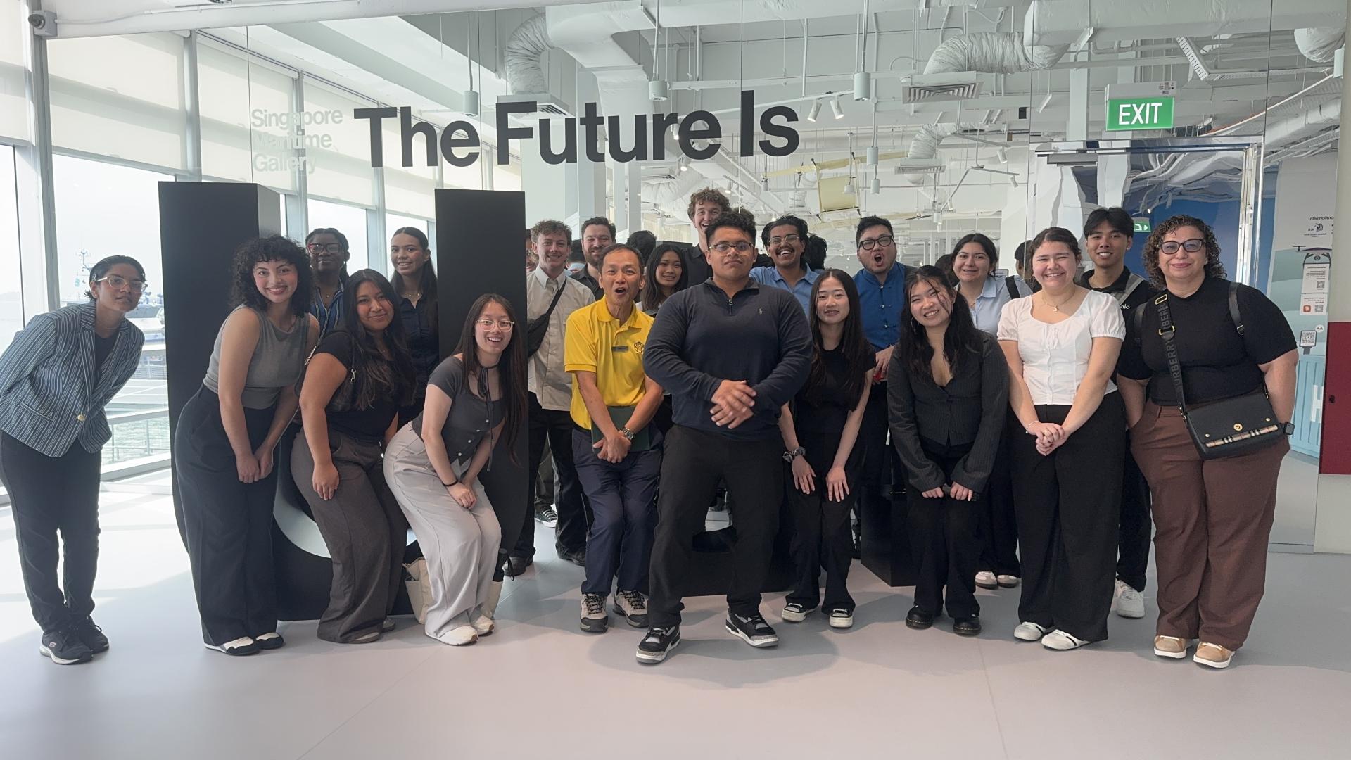 Jonathan Future IS Maritime museum  with Phan professor and Unknown students on IB  trip to Singapore 2026