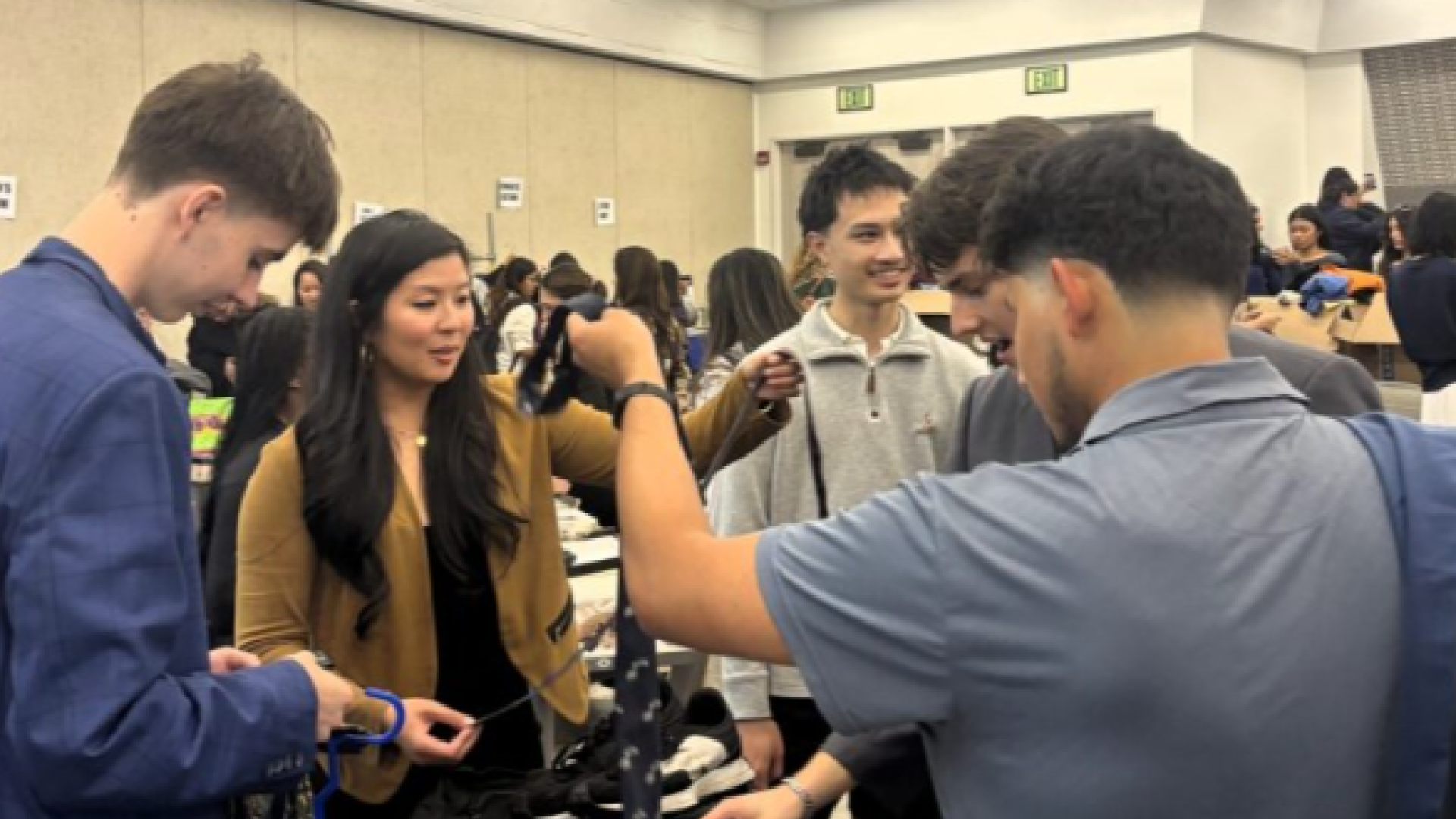 Students Selecting clothes