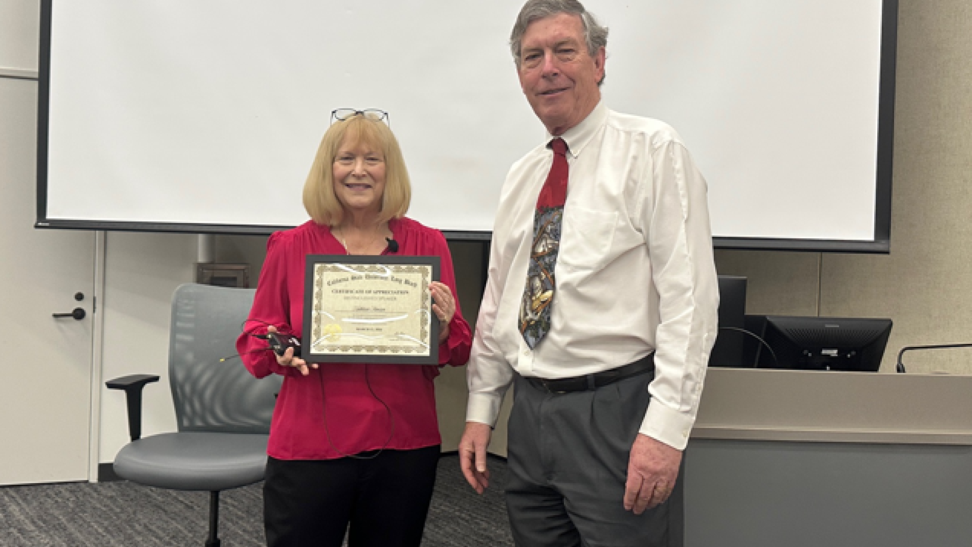 Kathleen Hansen, Lecturer Frank McEnulty