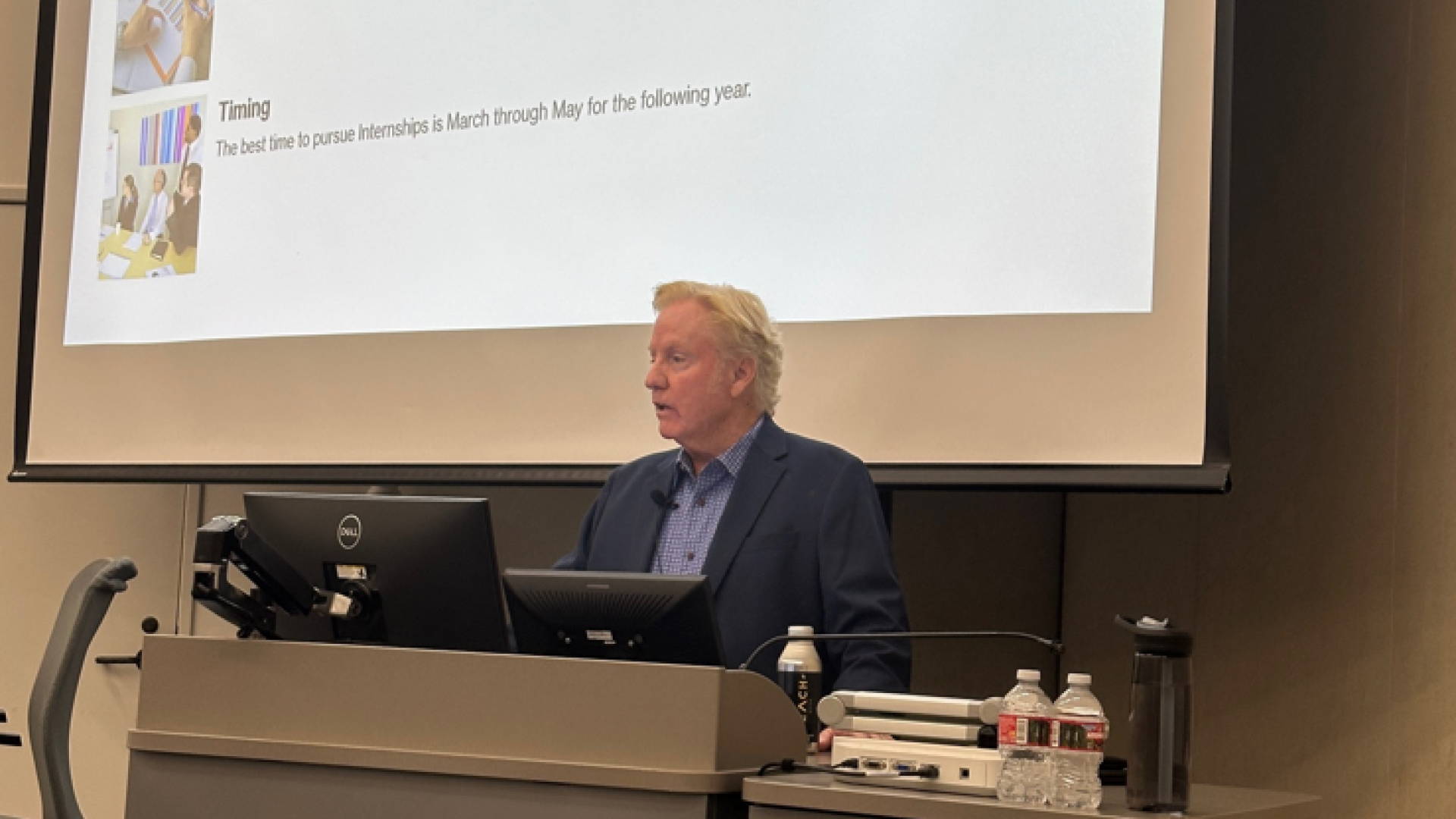 John Stroh, who titled his talk, "Leveraging Finance to Launch Start Ups and Secure C-Suite Positions" 