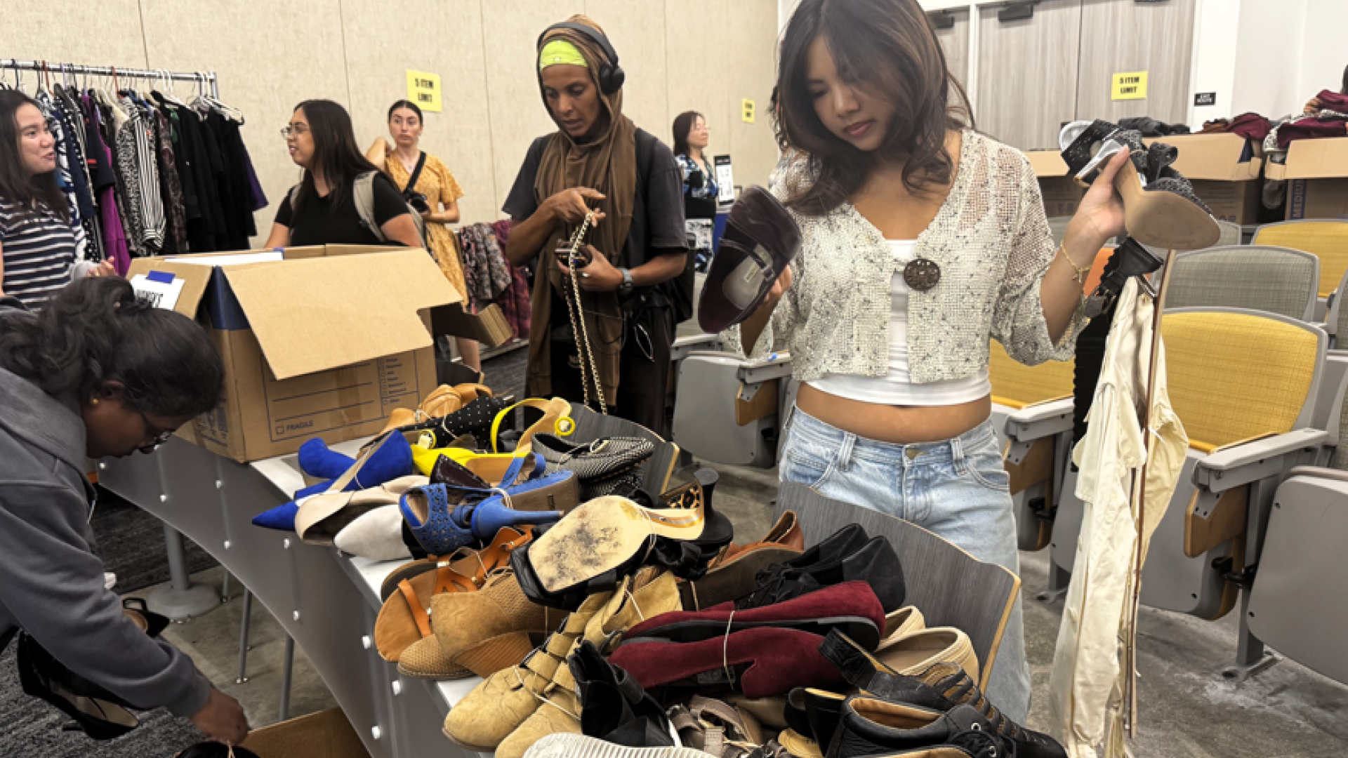 SCPD Closet Girl students picking clothes 2026 COB