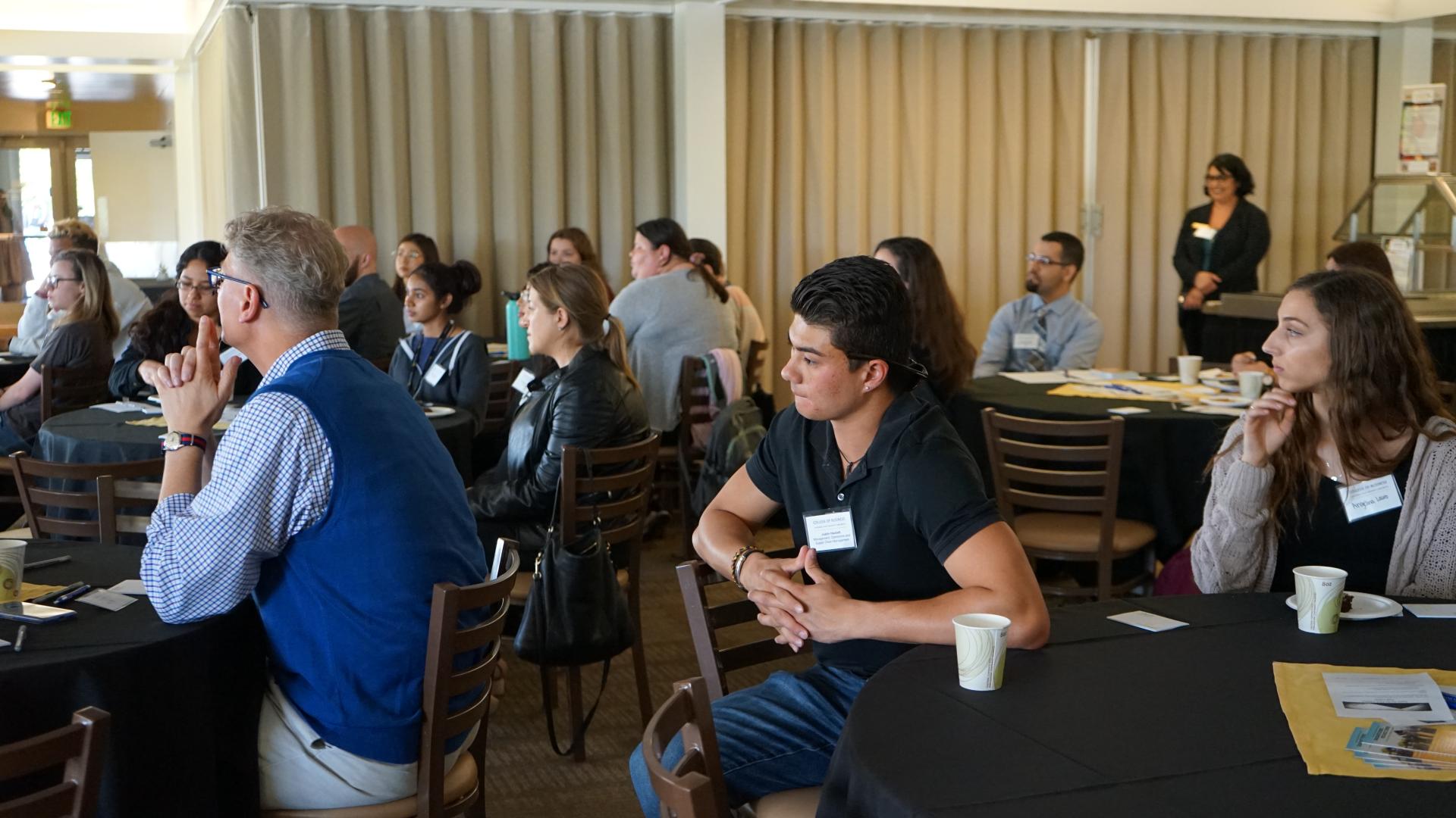 Business Honors: Life After Graduation Panel 2019 Event Panel people listening