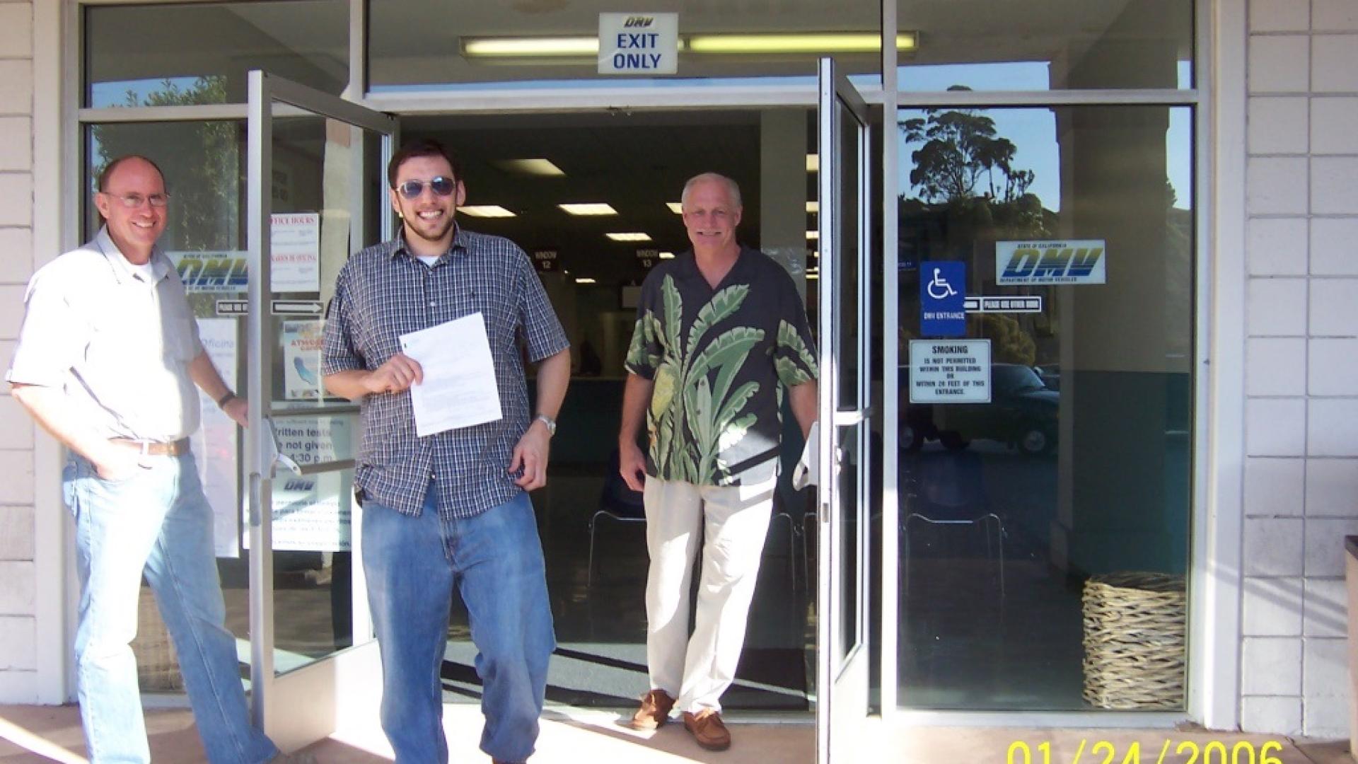Mike gets license DMV 1-24-2006