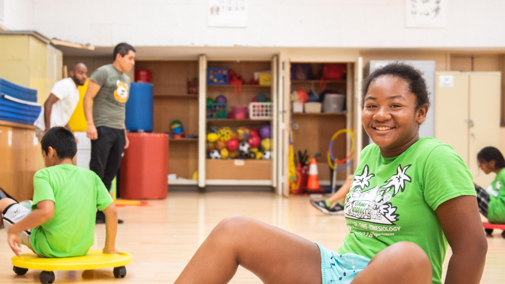 Child participates in activities at Camp Nugget Child participates in activities at Camp Nugget