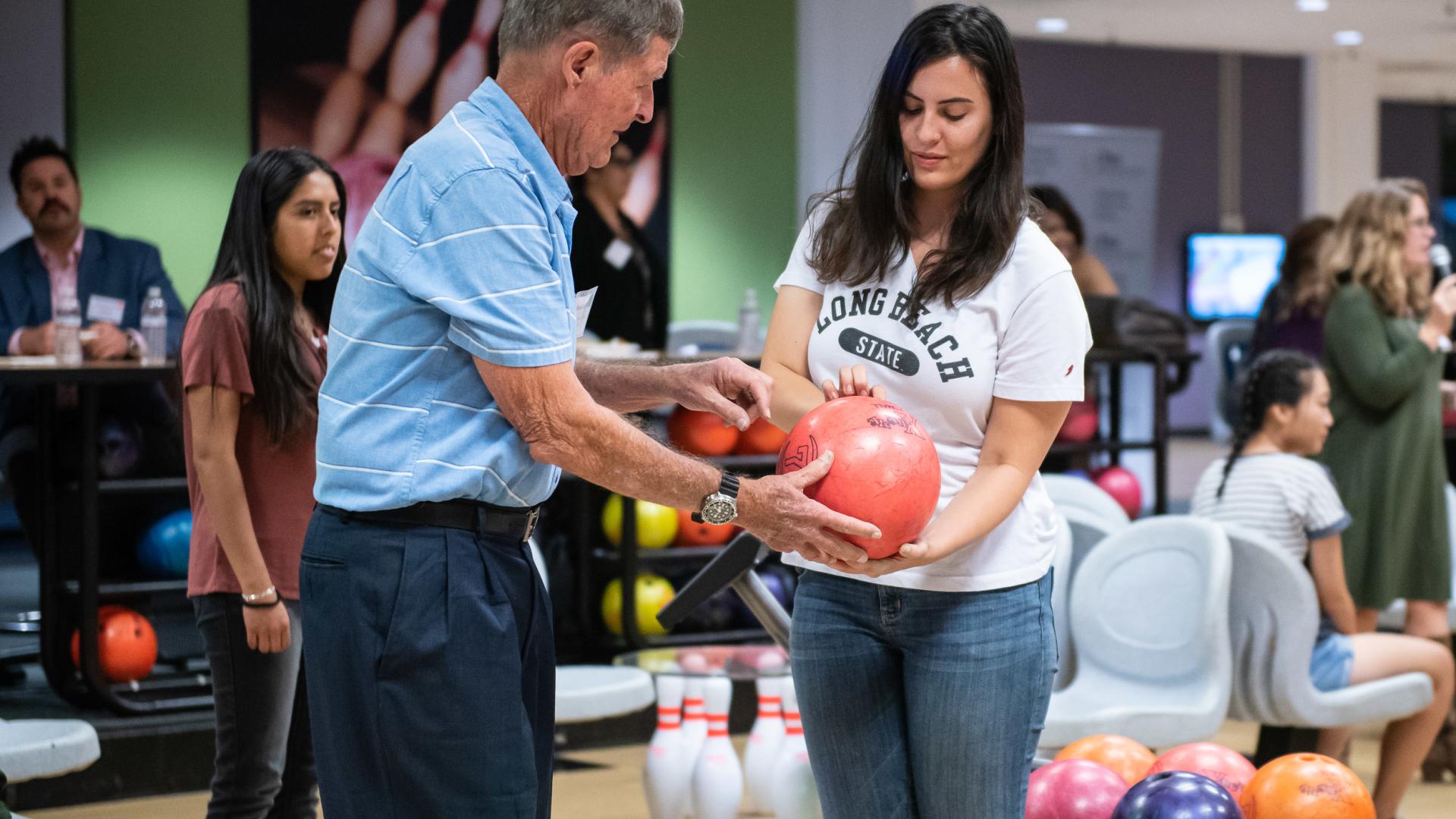 Business Honors Social Night October 18th 2018 teaching bowling student