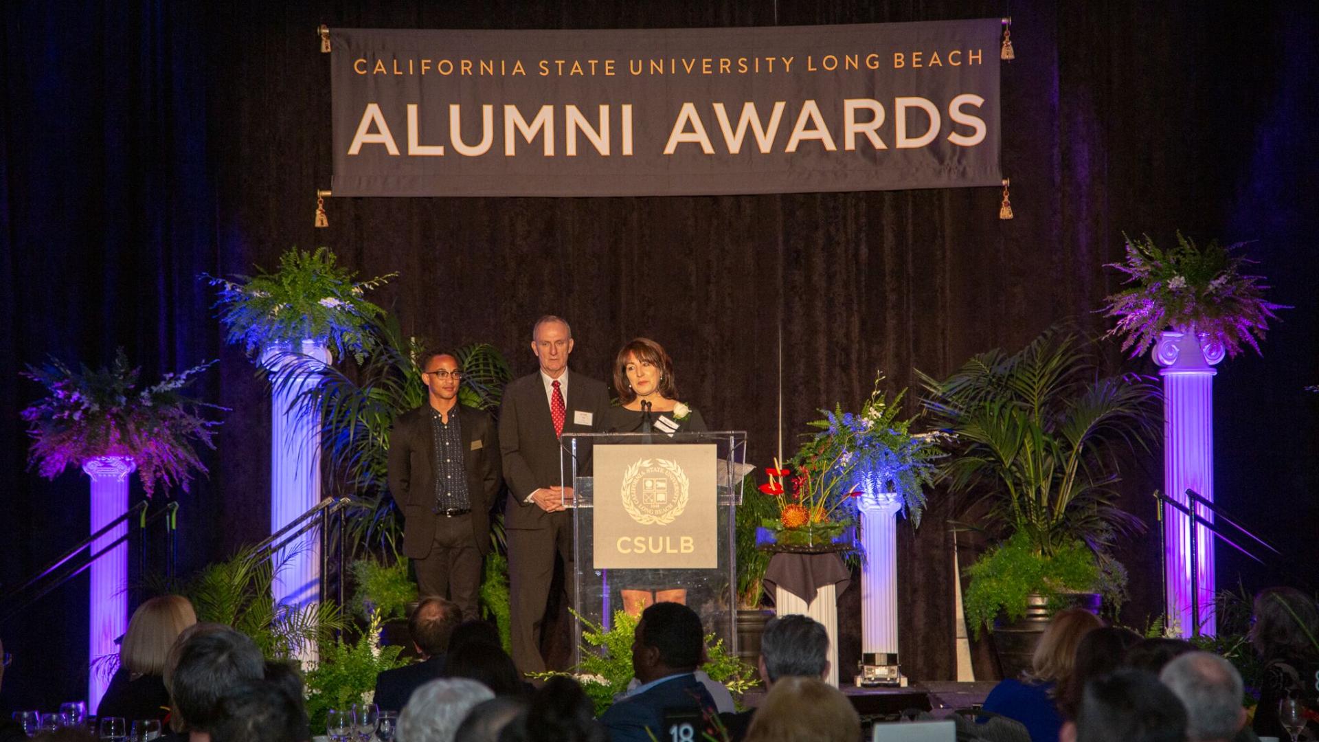 COB Distinguished Alumni Banquet 2019 stage