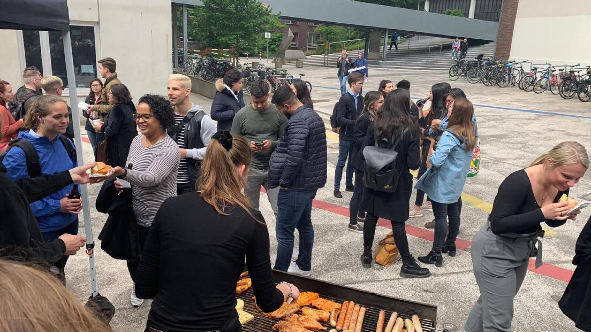 Welcome BBQ at HAW campus Bratwurst in Germany 2019 