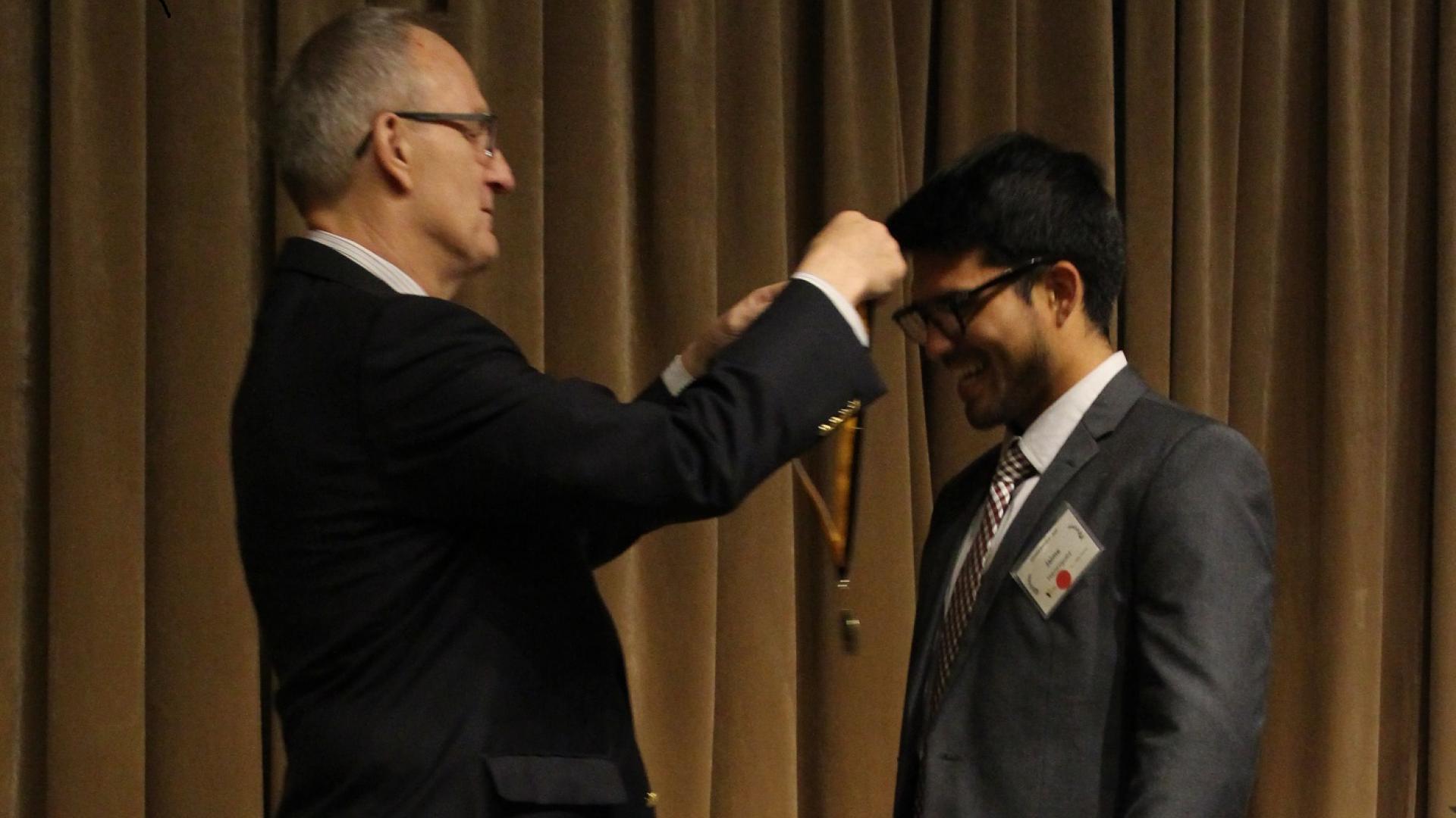 COB Dean Solt Passing out SCPD Medallions 2019