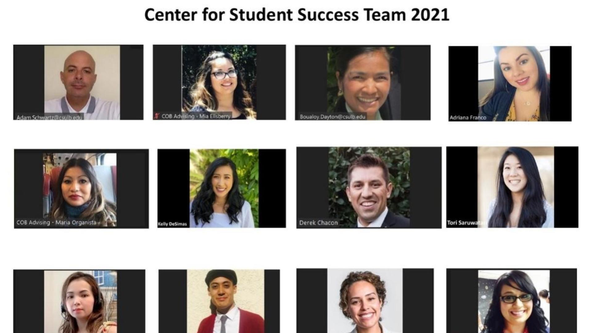 CSS COB Success team 2021 Advising