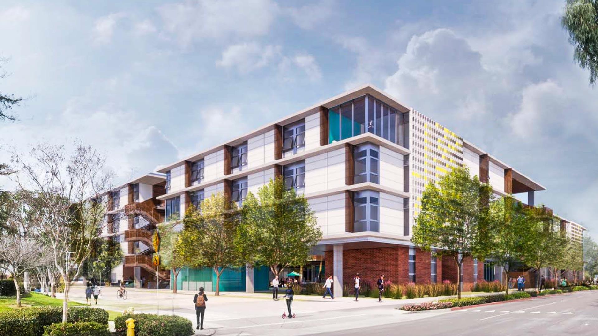 Rendering of new residential hall Rendering of new residential hall
