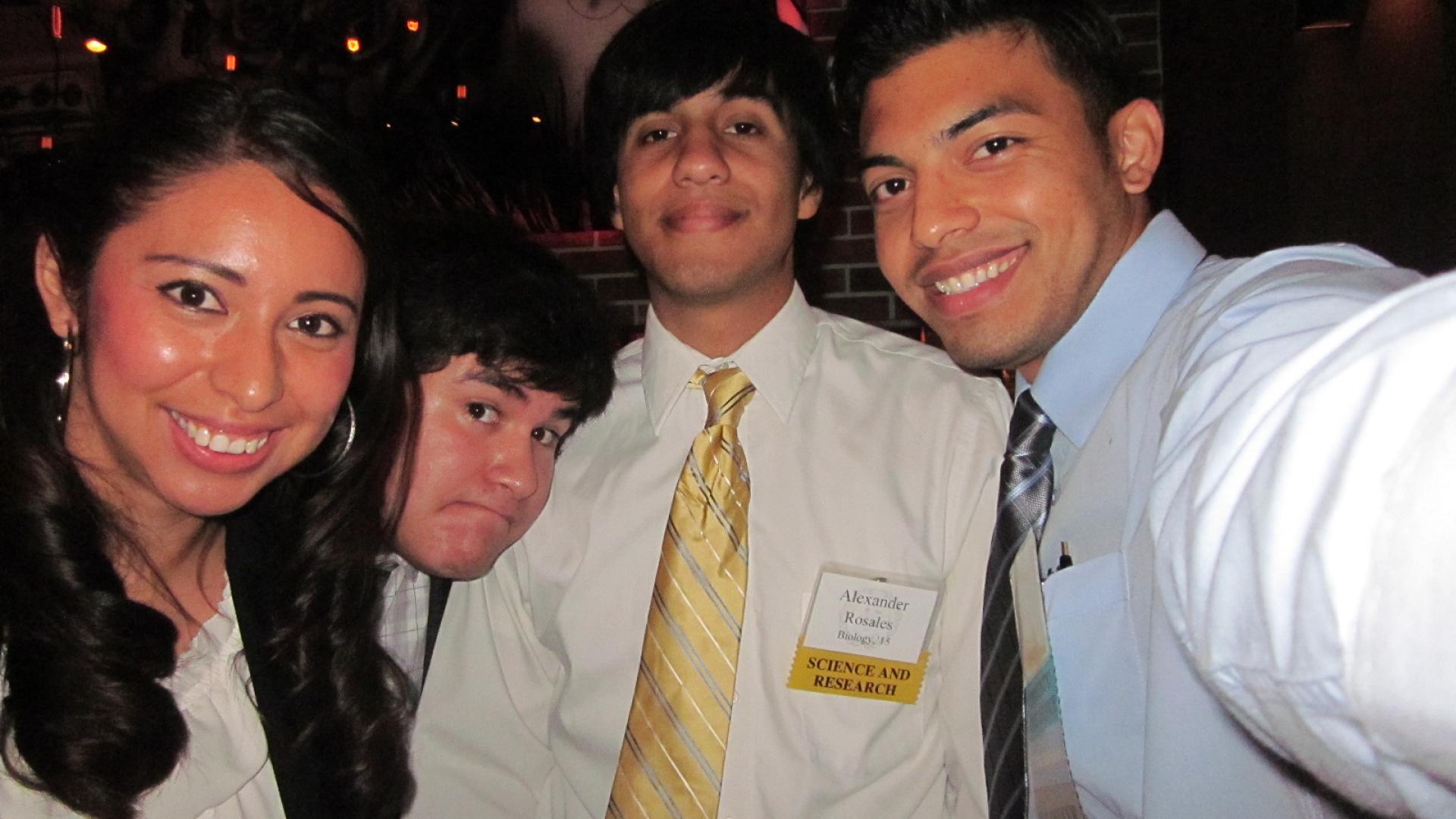 Doris Mendoza '14, Parcifal Palacios '16, Alex Rosales '15, Brian Zavala '14