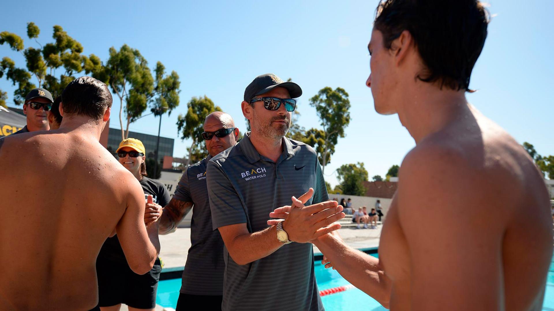 Gavin arroyo with water polo players Gavin arroyo with water polo players