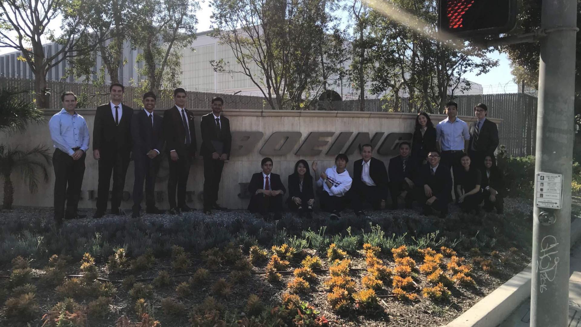 Group photo at Boeing