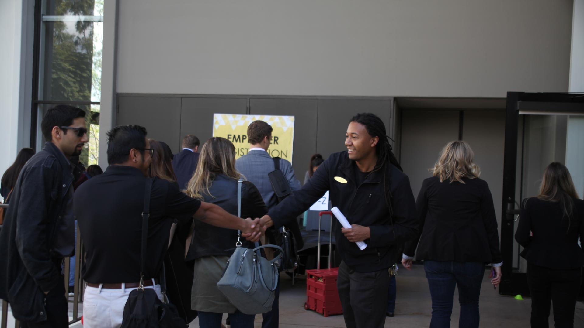 Students and employees at the Business and Healthcare Spring 2018 Job and Internship Fair