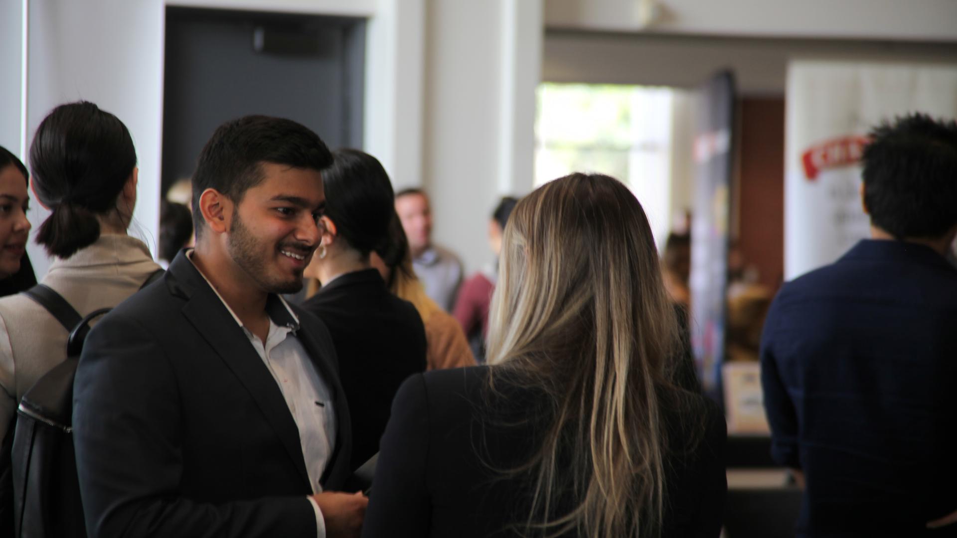 Students and employees at the Business and Healthcare Spring 2018 Job and Internship Fair