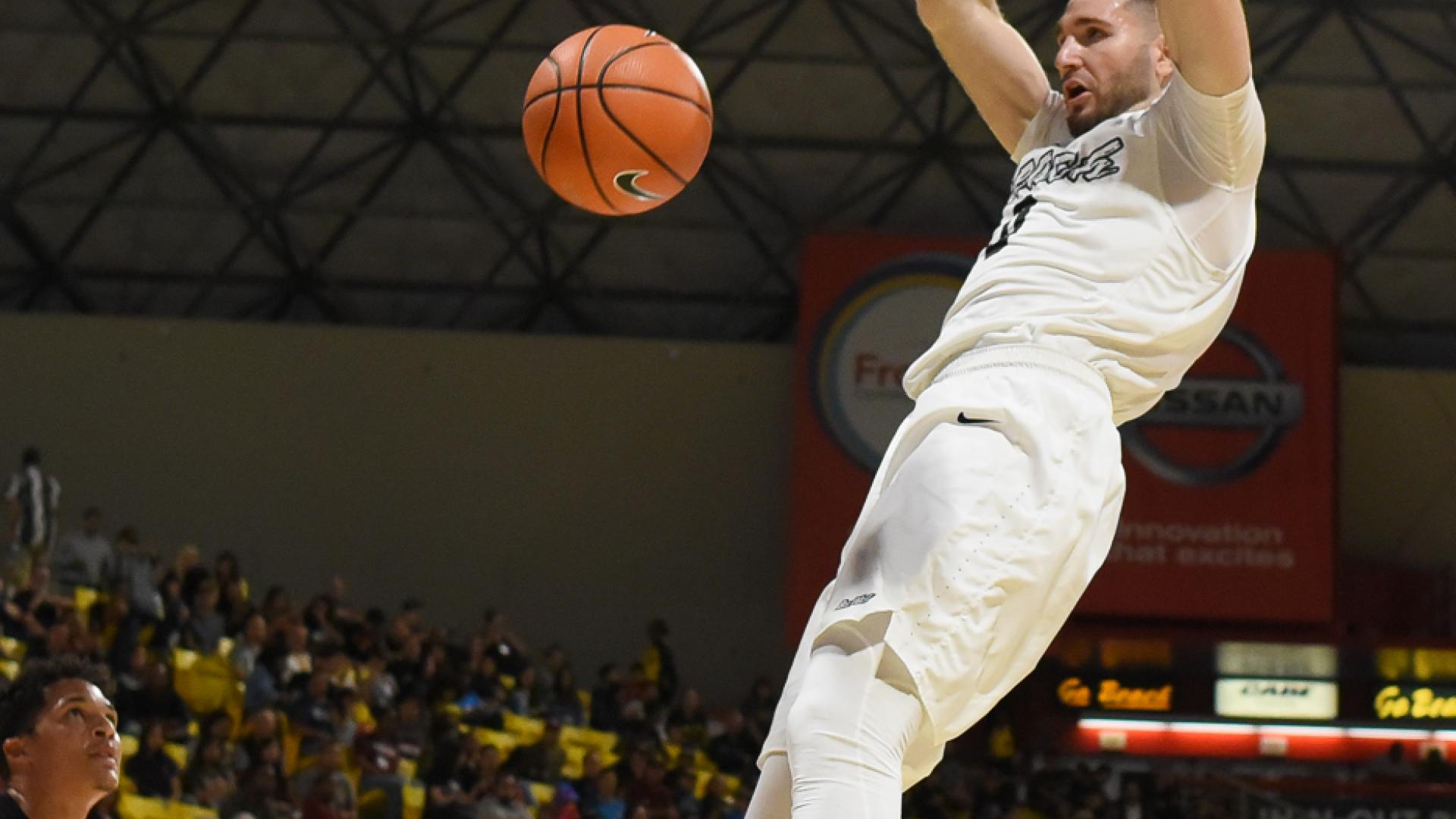 Gabe Levin playing basketball