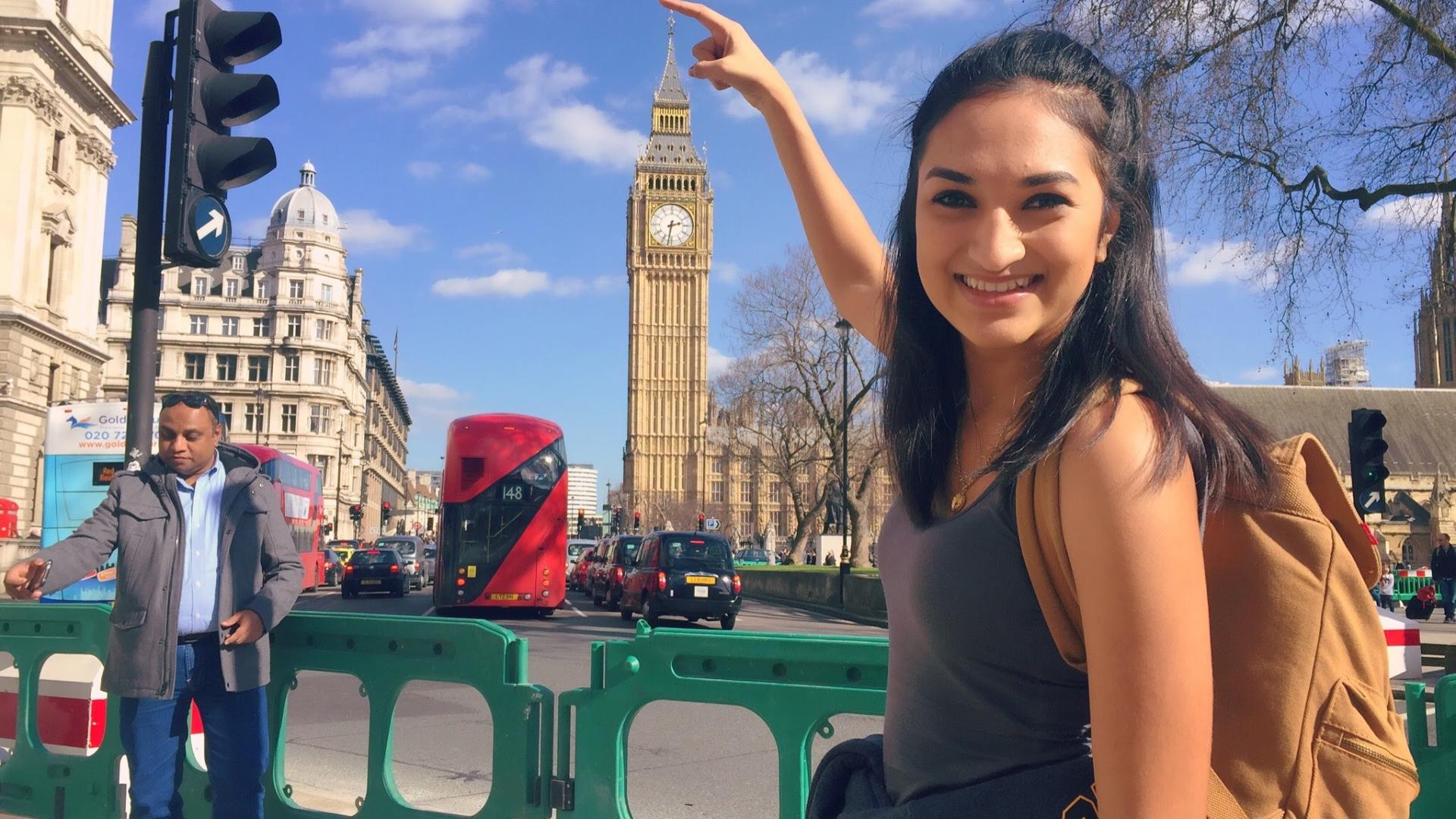 Towering over Big Ben in London