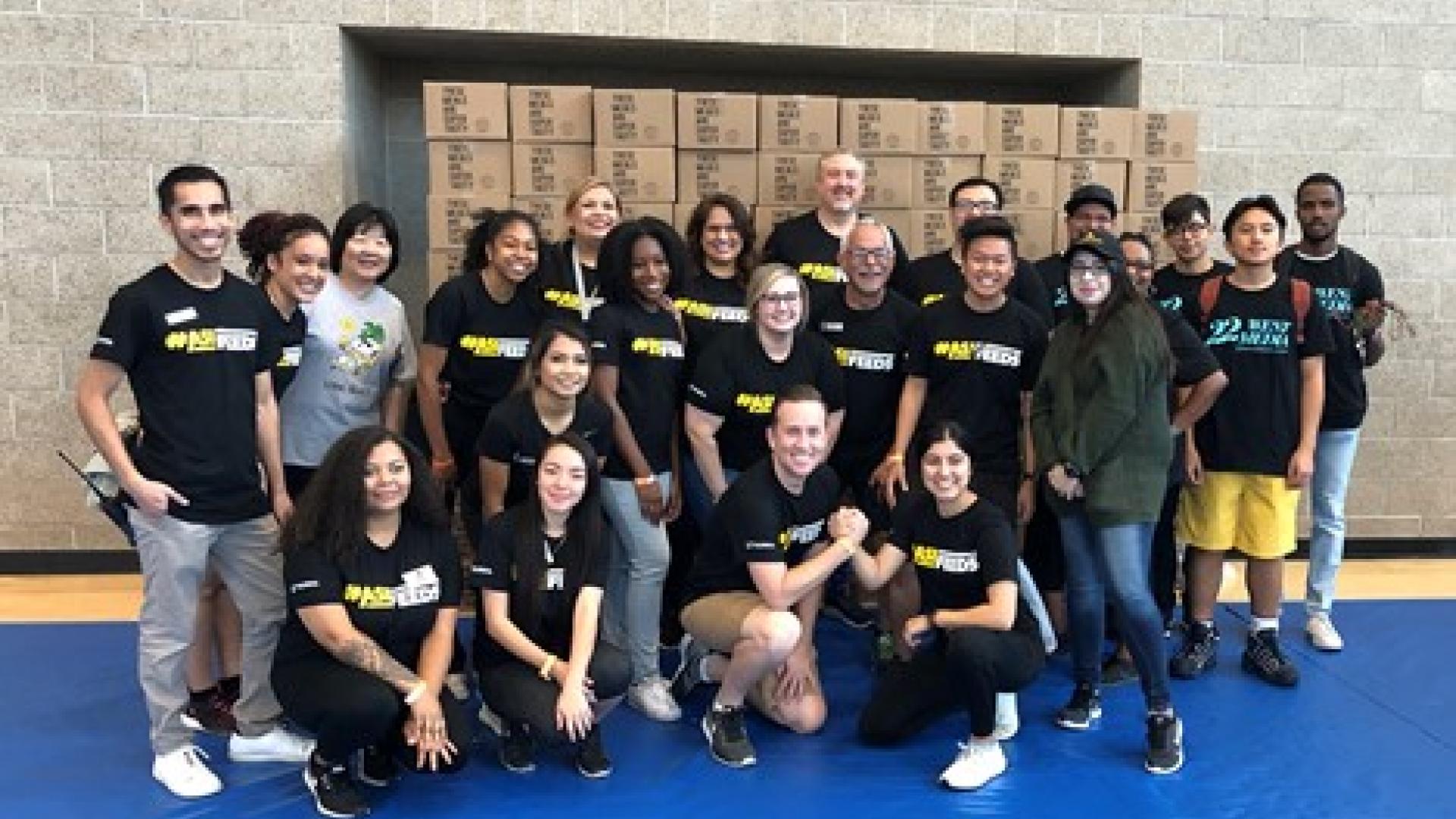 Packed 10,000 meals for students using the Beach Pantry and sister campuses Cal State Fullerton and Cal Poly Pomona within 2 hours!