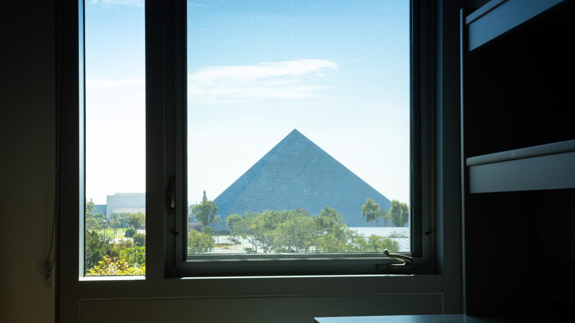 View of Pyramid from Parkside North dorm