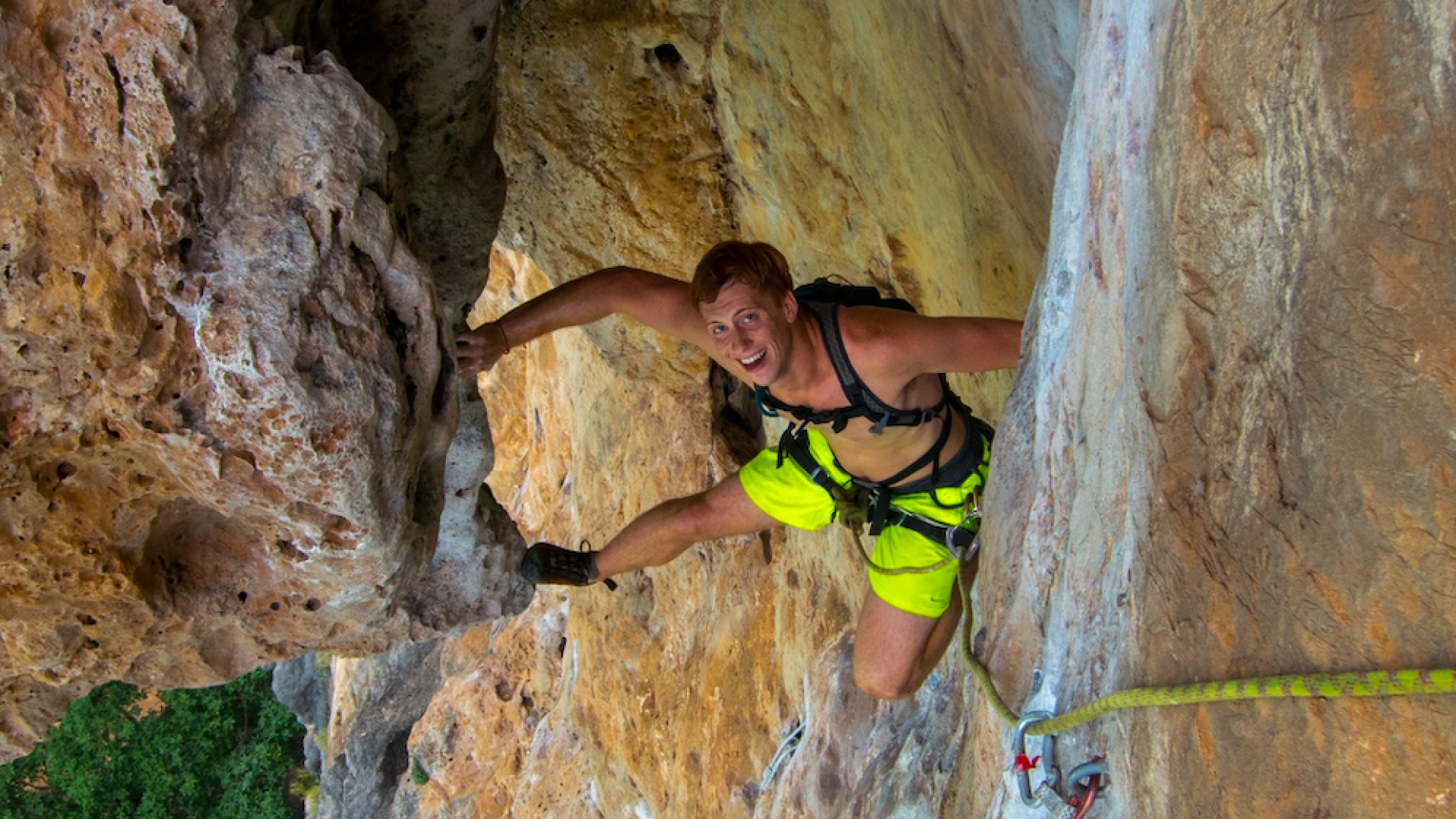 Beckett Gandolfi rock climbing