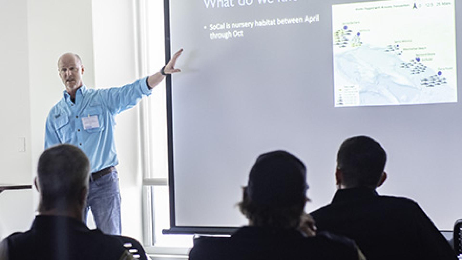 Chris Lowe teaches at Shark workshop Chris Lowe teaches at Shark workshop
